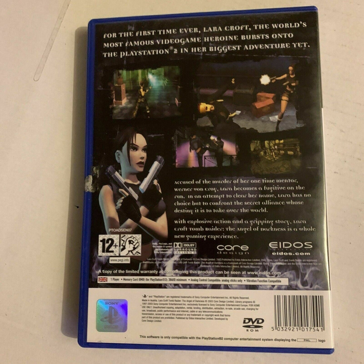 Lara Croft Tomb Raider: The Angel of Darkness - PS2 Game + Manual