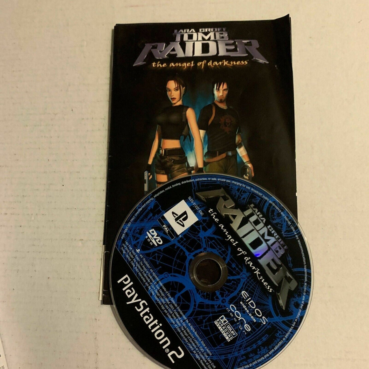 Lara Croft Tomb Raider: The Angel of Darkness - PS2 Game + Manual