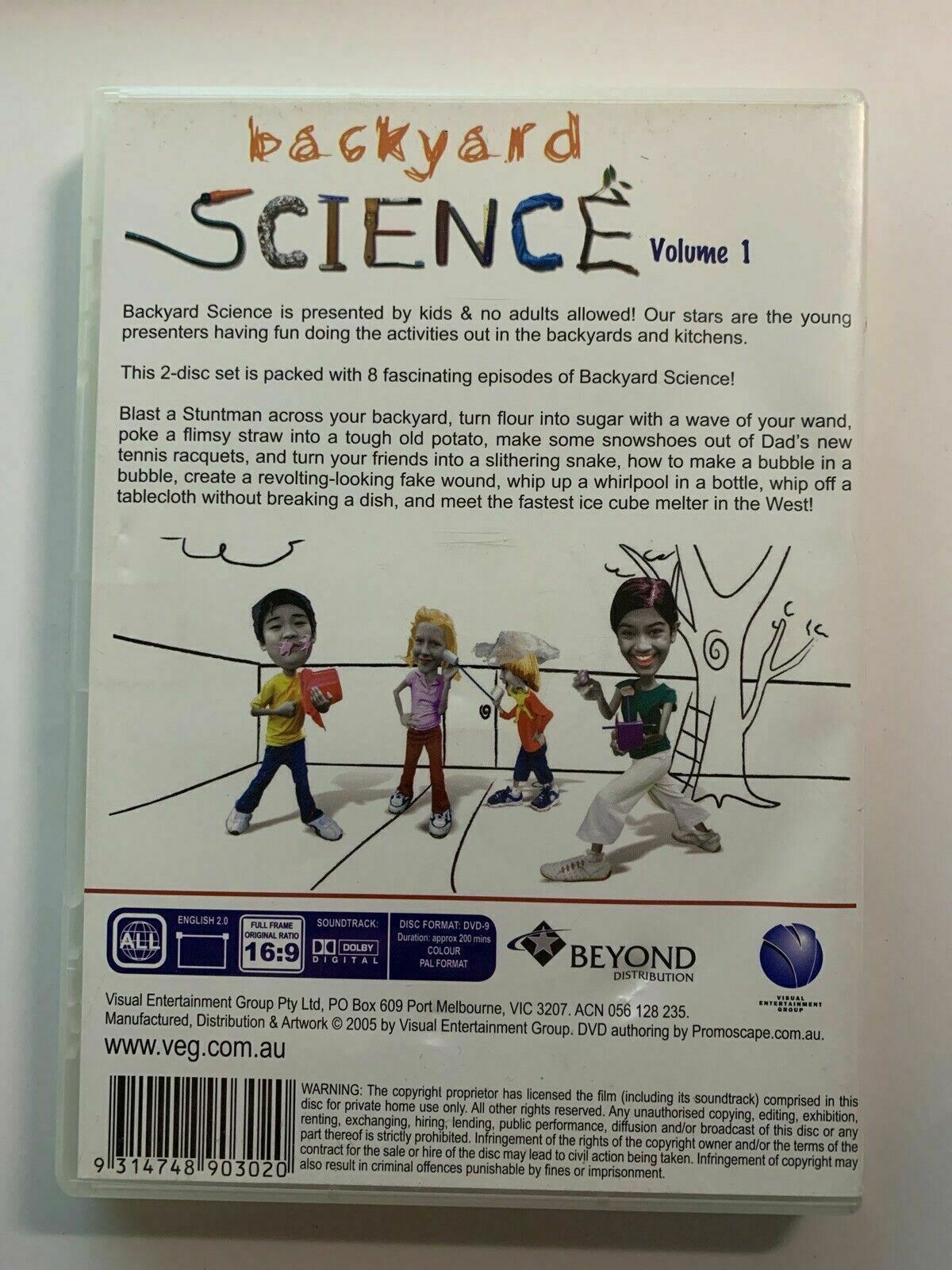 Backyard Science - Volume 1 (DVD, 2005) 2-Discs All Regions