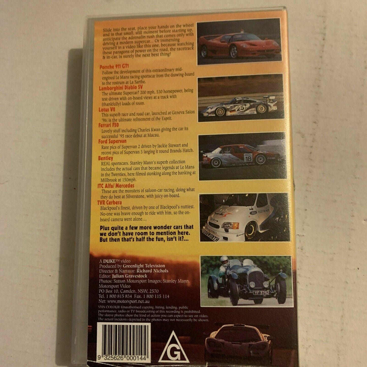 Supercars - Sensational Performance. Sensational Viewing. (VHS) PAL