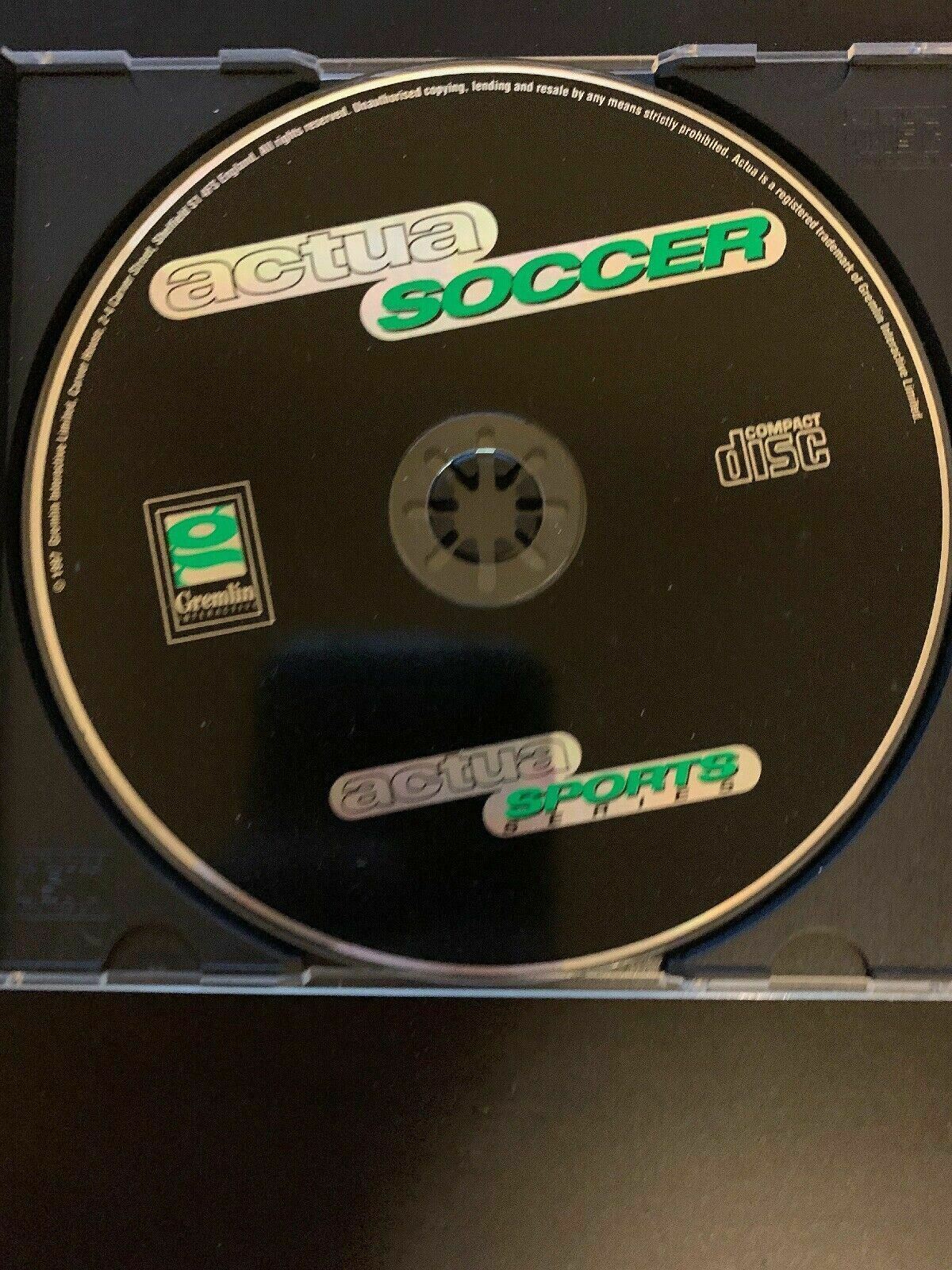 Actua Soccer 1997 PC Cdrom Actua Sports Series Vintage Football Game