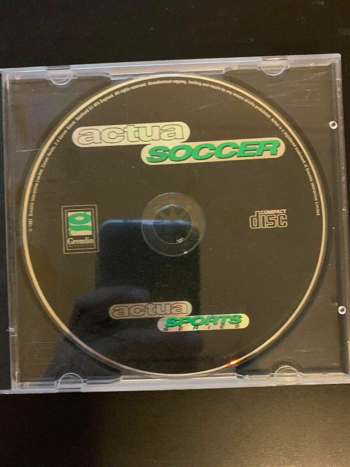 Actua Soccer 1997 PC Cdrom Actua Sports Series Vintage Football Game