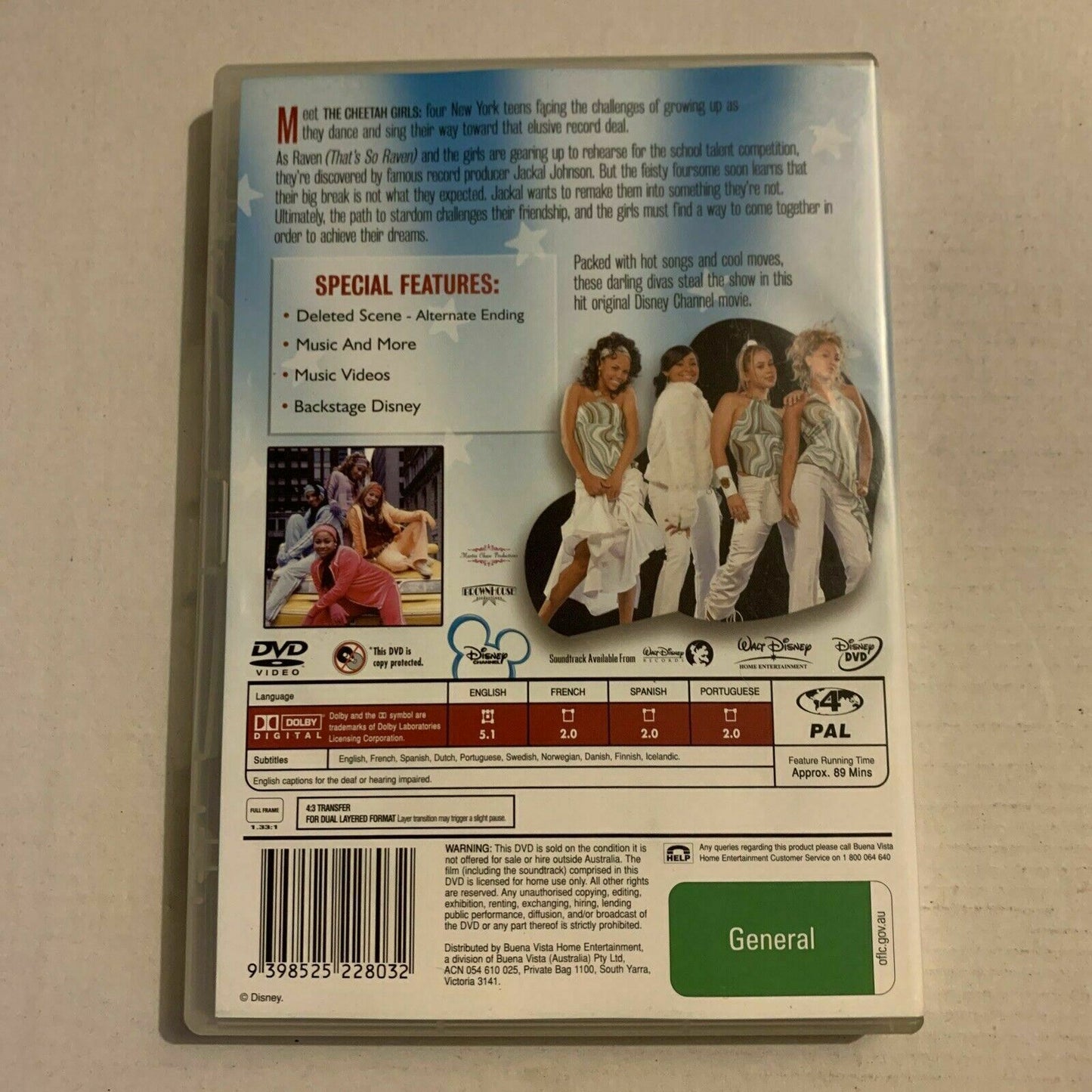 The Cheetah Girls (DVD, 2005)  Lynn Whitfield, Adrienne Bailon. Region 4,2