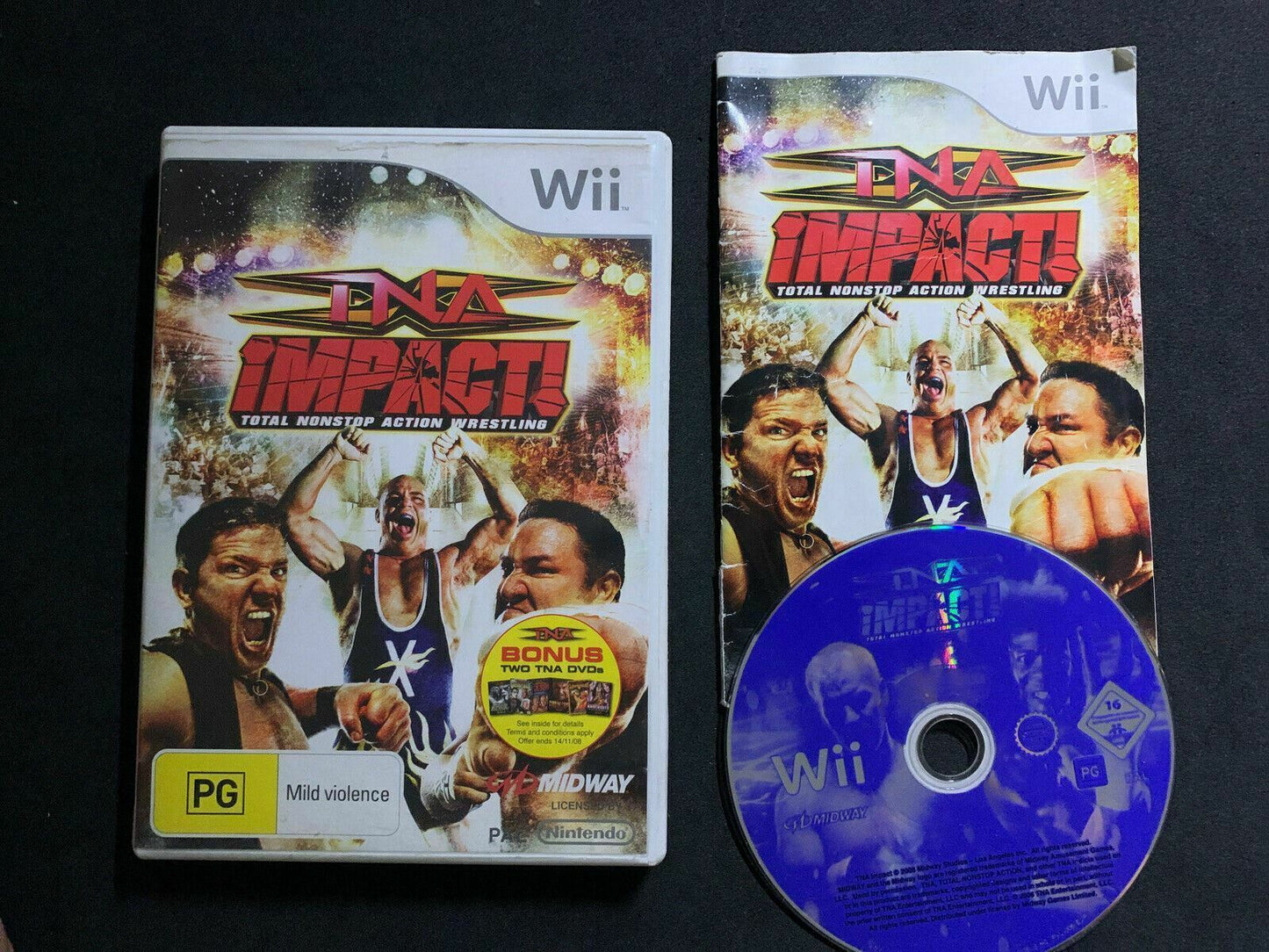 TNA Impact! Total Nonstop Action Wrestling Game for Nintendo Wii / Wii U PAL