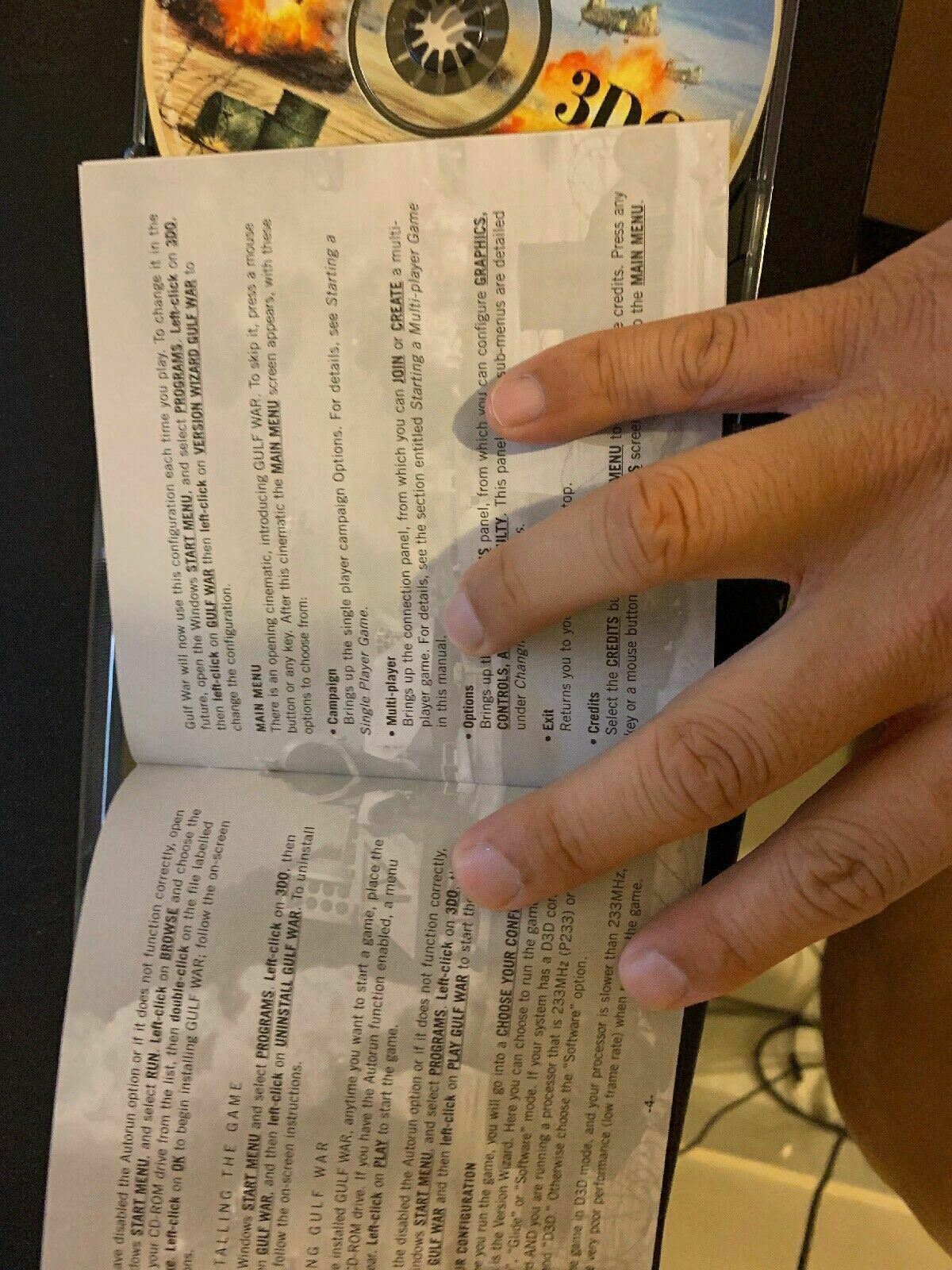 Gulf War Operation Desert Hammer 1999 PC CD-ROM 3DO With Manual