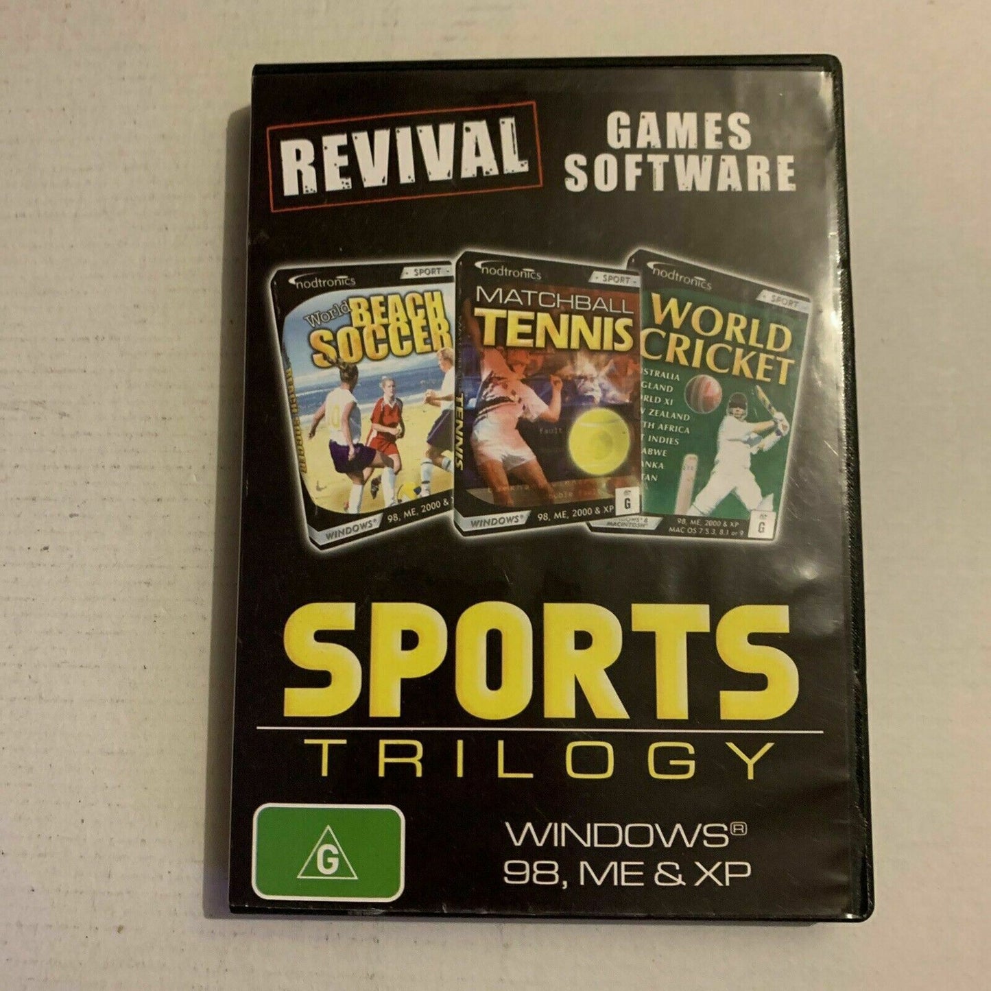 Sports Trilogy - Beach Soccer, Match Ball Tennis & World Cricket PC CDROM