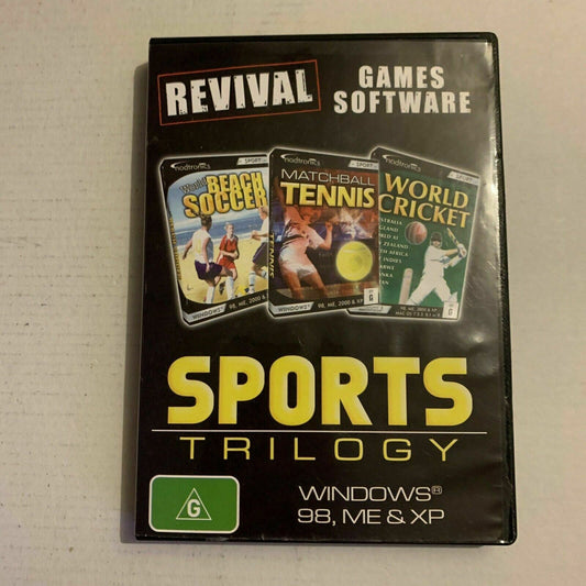 Sports Trilogy - Beach Soccer, Match Ball Tennis & World Cricket PC CDROM