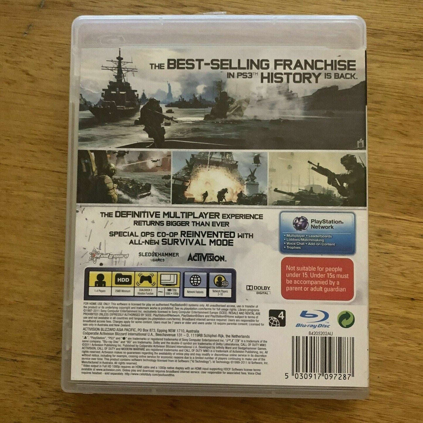 Call Of Duty: Modern Warfare 3 PlayStation 3 Game Complete with Manual