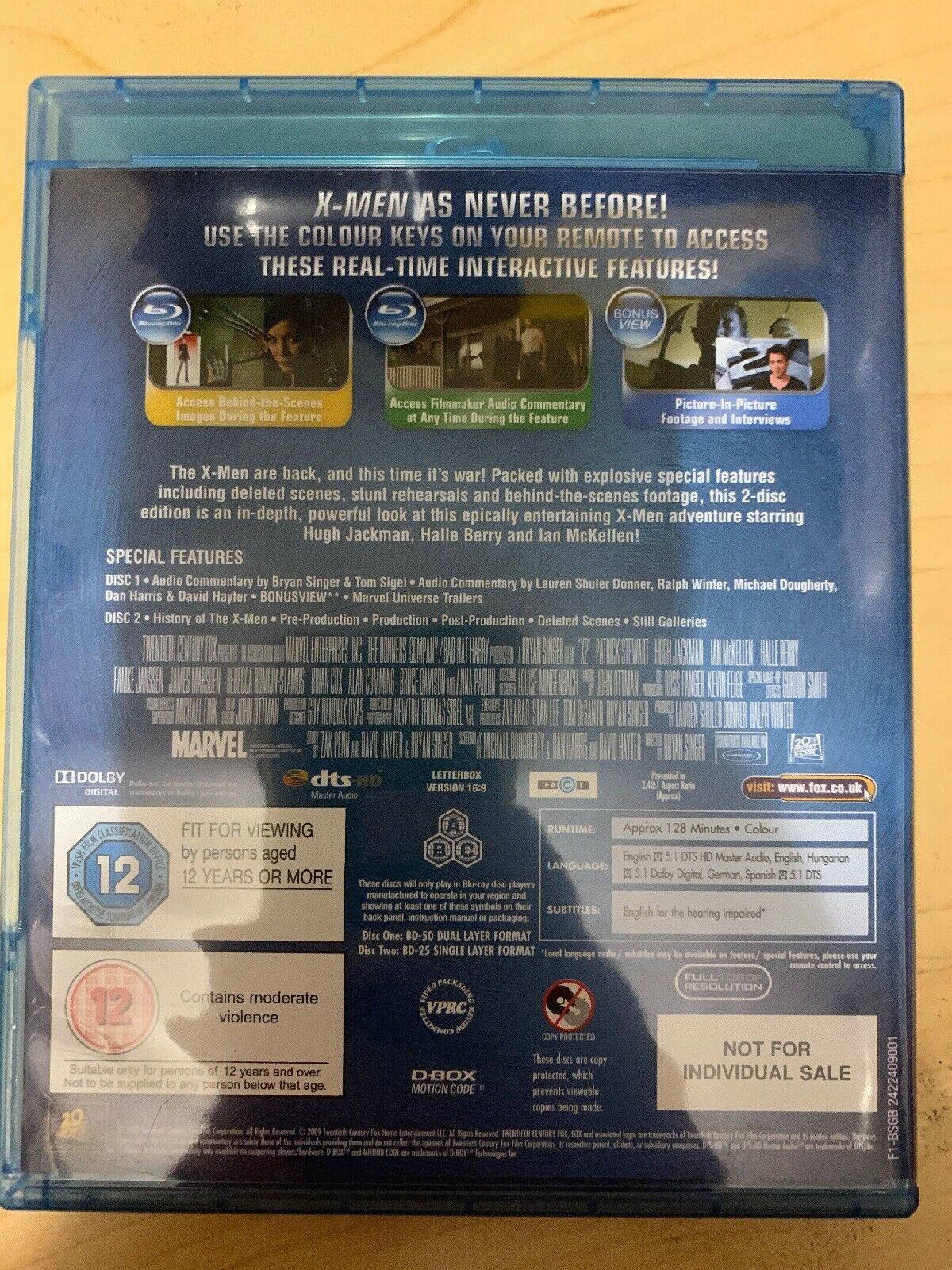 X-Men 2 (Bluray, 2009, 2-Disc Set) Region B