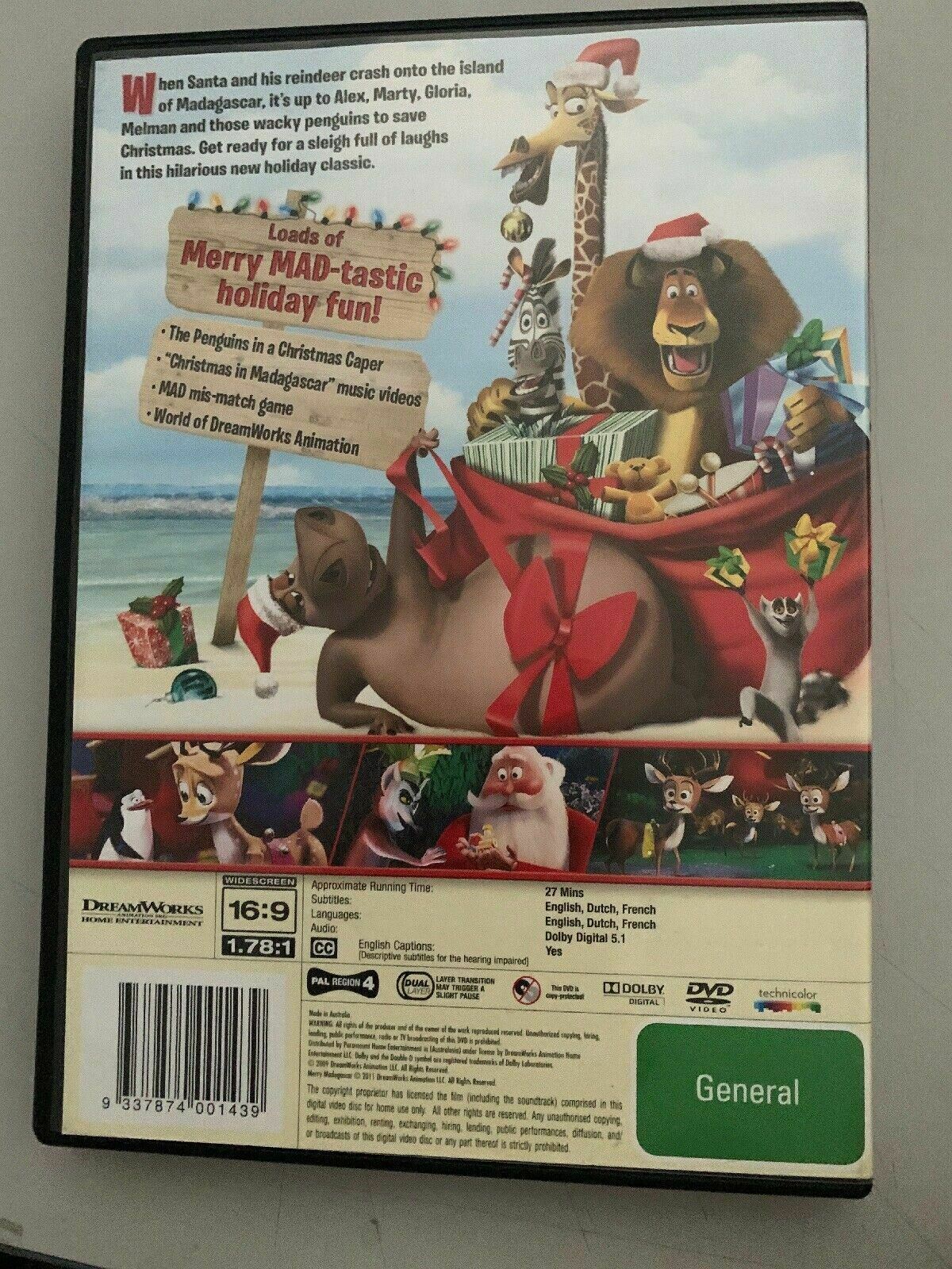 Merry Madagascar (DVD, Region 4 - PAL) Ben Stiller, Chris Rock