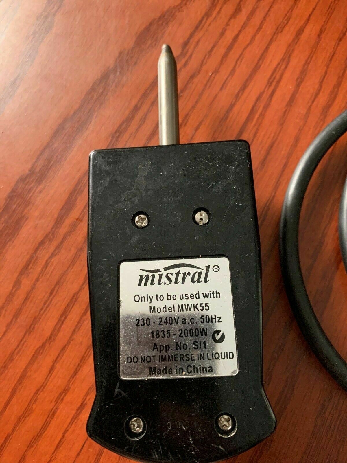 Mistral MWK55 Temperature Probe Genuine Power Supply for MISTRAL Wok