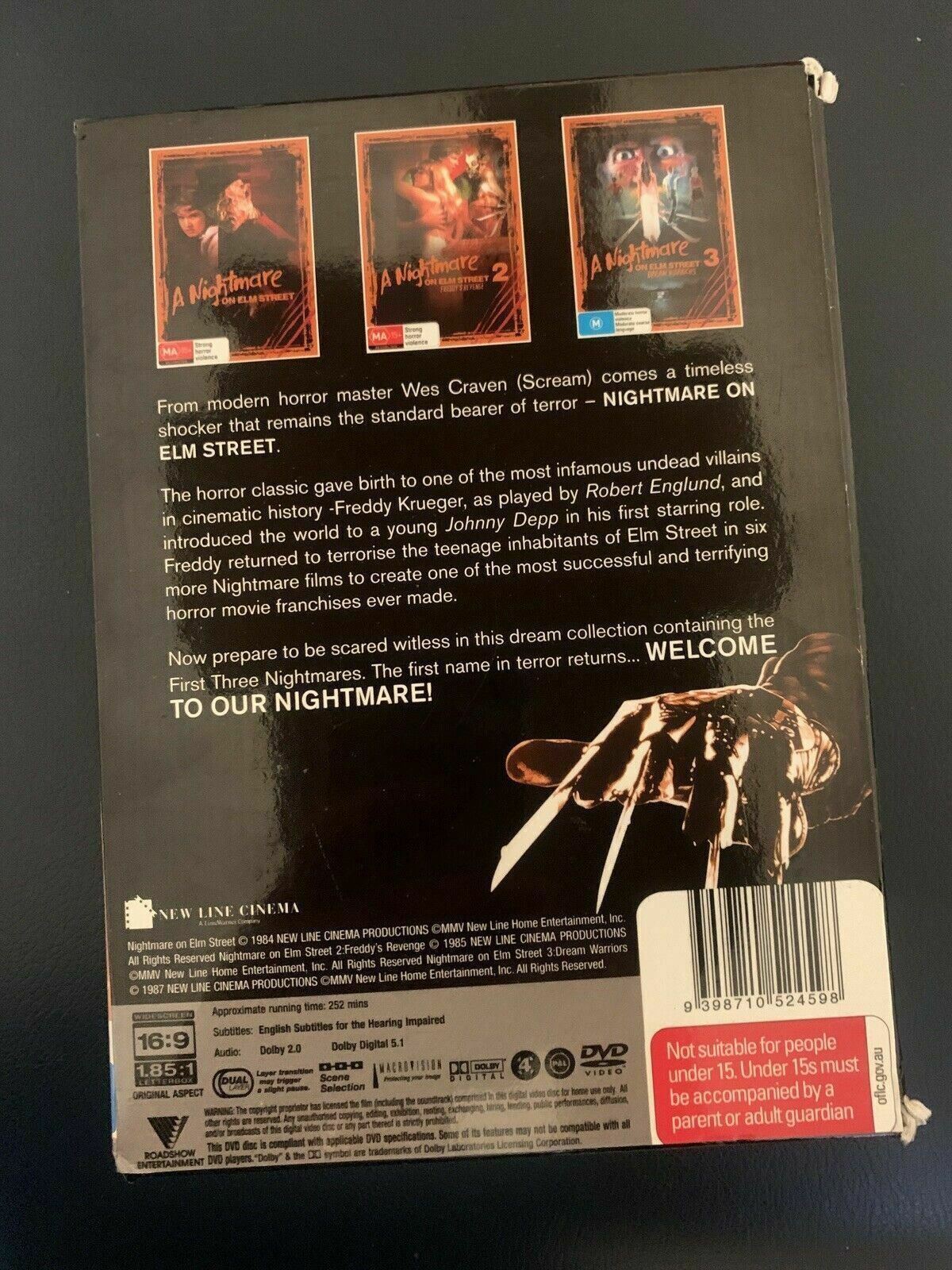 Nightmare On Elm Street - The First 3 Nightmares (DVD, 2005, 3-Disc Set) Region4