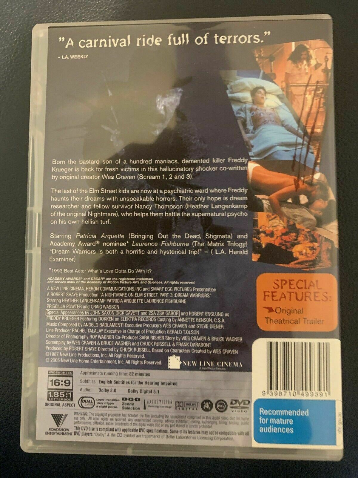 Nightmare On Elm Street - The First 3 Nightmares (DVD, 2005, 3-Disc Set) Region4