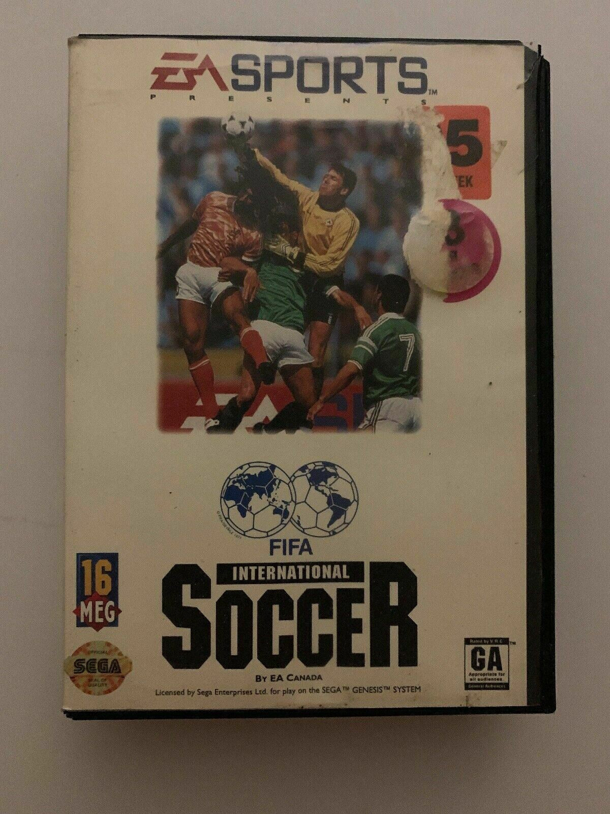 FIFA International Soccer Mega Drive Retro Game, Cartridge, Box & Manual