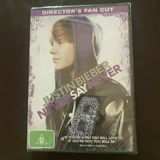 *Sealed* Justin Bieber: Never Say Never. Director's Fan Cut (DVD, 2010) Region 4