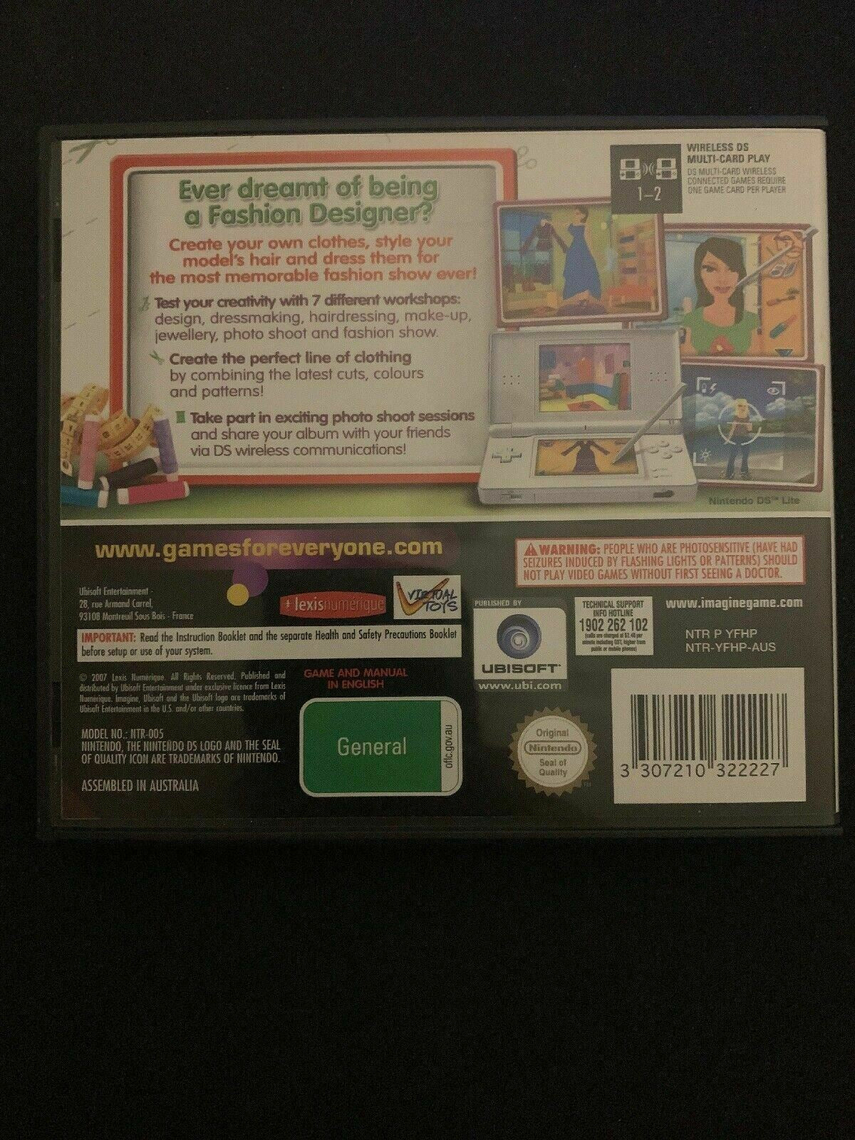 Imagine:  Fashion Designer  Nintendo DS Game