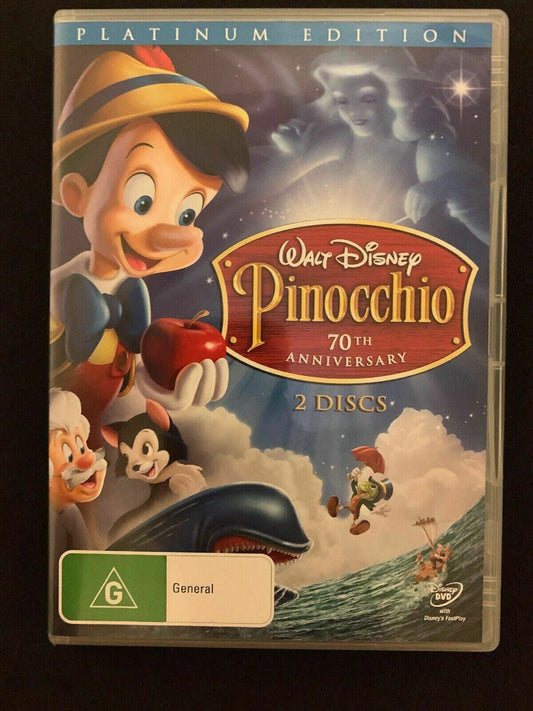 Pinocchio (DVD, 2012, 2-Disc Set) Disney Platinum Edition 70th Anniversary