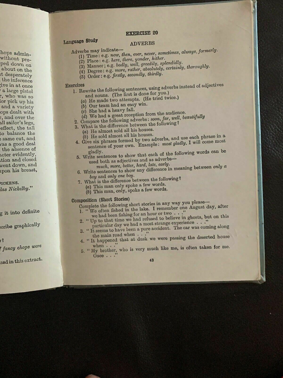 Common Sense English Secondary Book II By F.F Potter Hardcover 1947