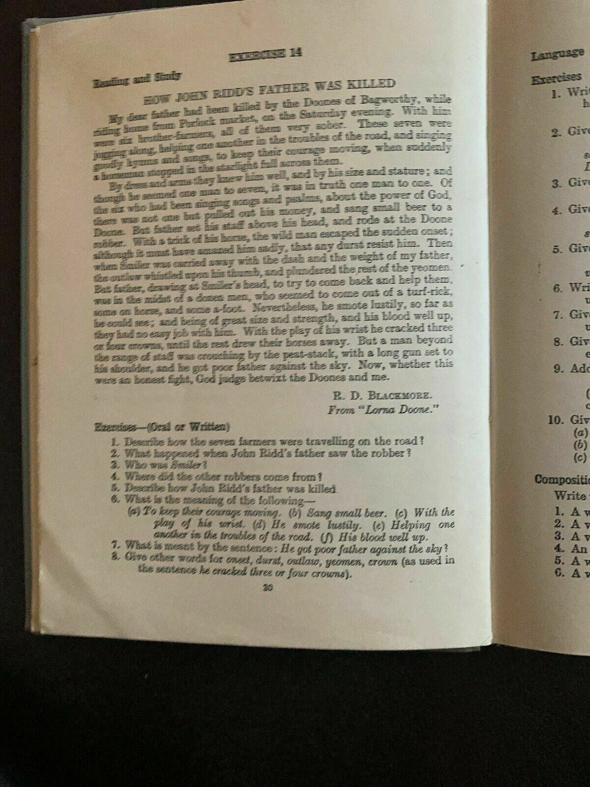 Common Sense English Secondary Book II By F.F Potter Hardcover 1947
