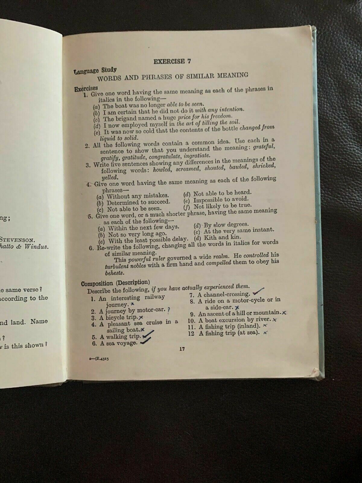 Common Sense English Secondary Book II By F.F Potter Hardcover 1947
