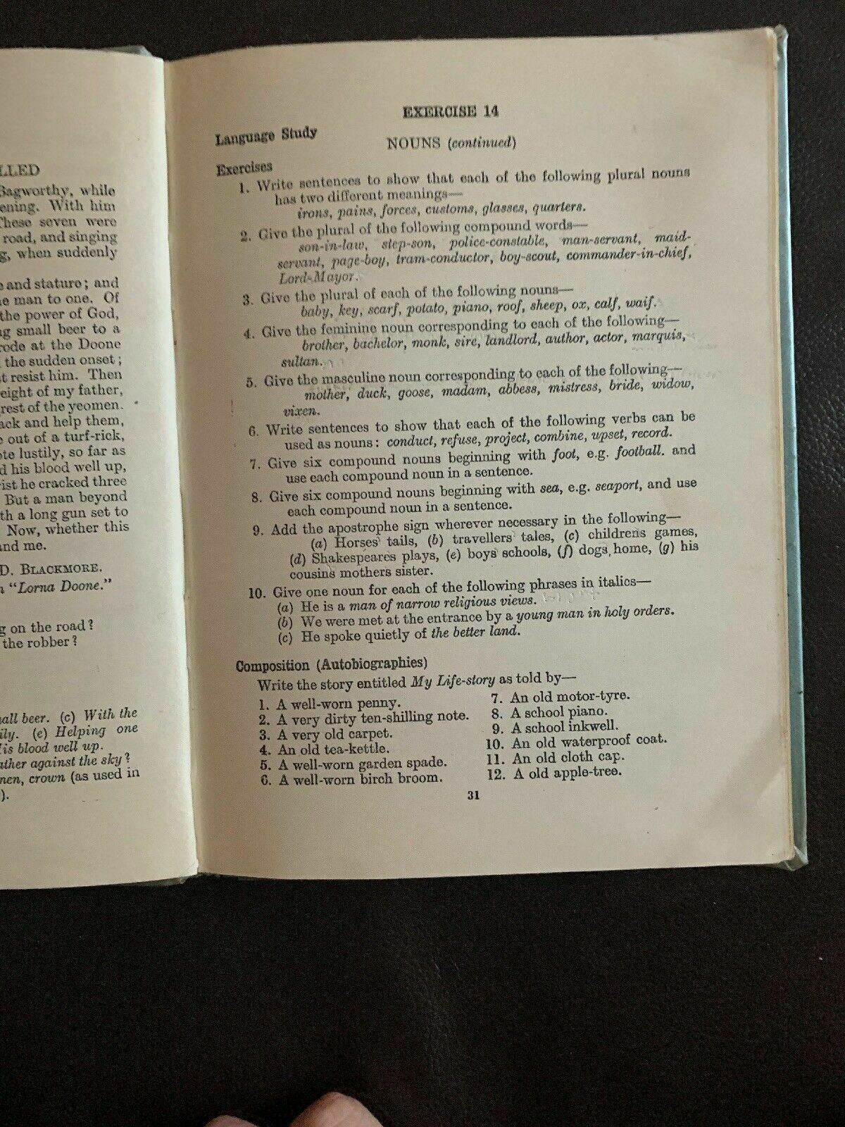 Common Sense English Secondary Book II By F.F Potter Hardcover 1947