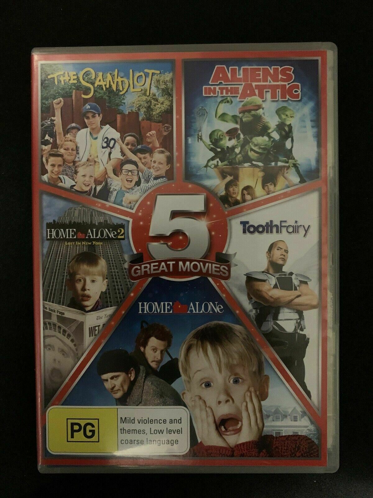 Tooth Fairy/ Aliens In The Attic/ Home Alone 1 & 2/ The Sandlot - 5 DVD's R4