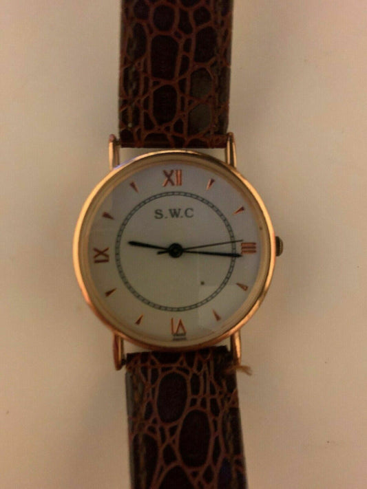 SWC Stainless Steel Back Water Resistant Analogue Watch 6069