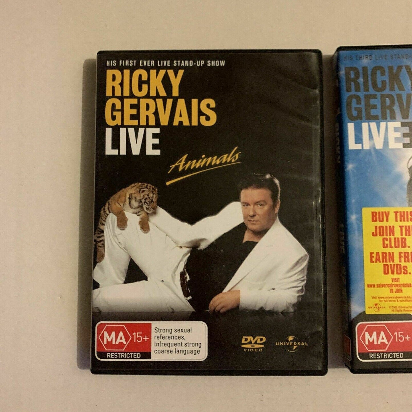 Ricky Gervais Live - Animals / Fame (DVD, 2007, 2-DVD) Region 4,2