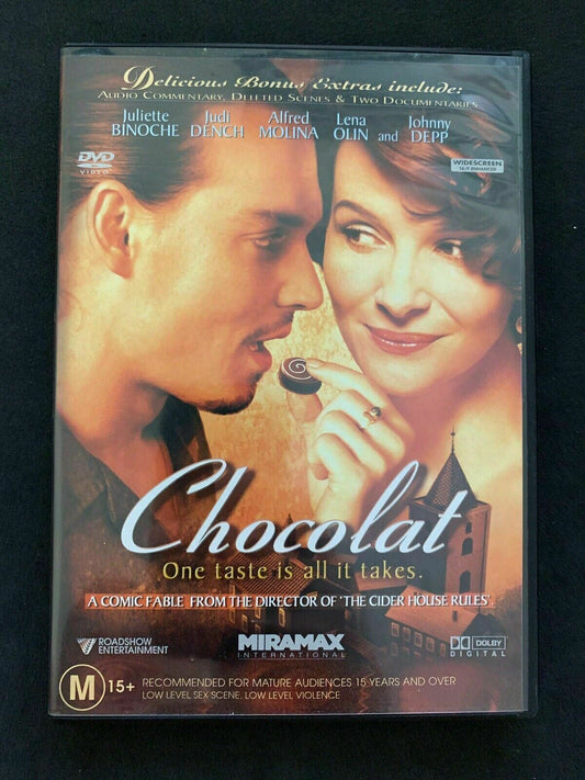 Chocolat (DVD, 2000) Juliette Binoche, Johnny Depp, Judi Dench - Region 4