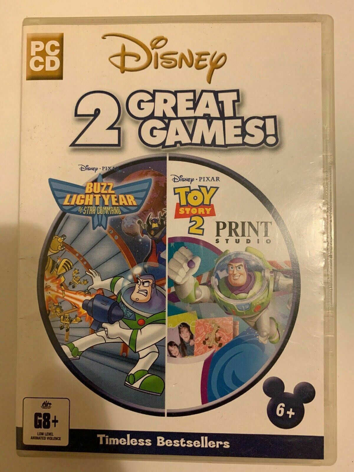 Disney Pixar Buzz LightYear Star Command + Toy Story 2 Print Studio PC Game