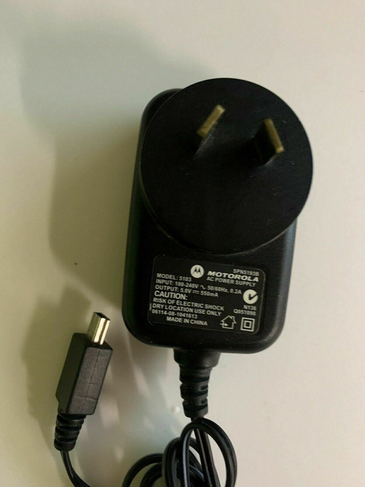 GENUINE Motorola 5103 AC Power Supply AC Adapter 5V 550mA