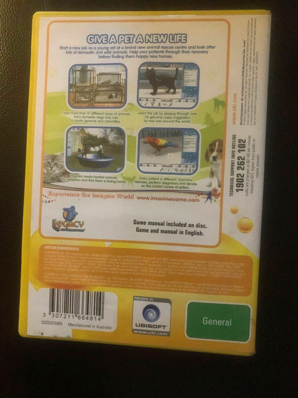 Imagine Pet Hospital PC DVD Windows Game Ubisoft *New*