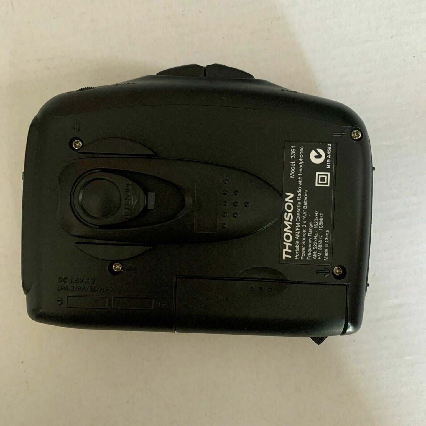 Thomson Portable AM/FM Cassette Radio Model 3391 *For parts or repairs only*