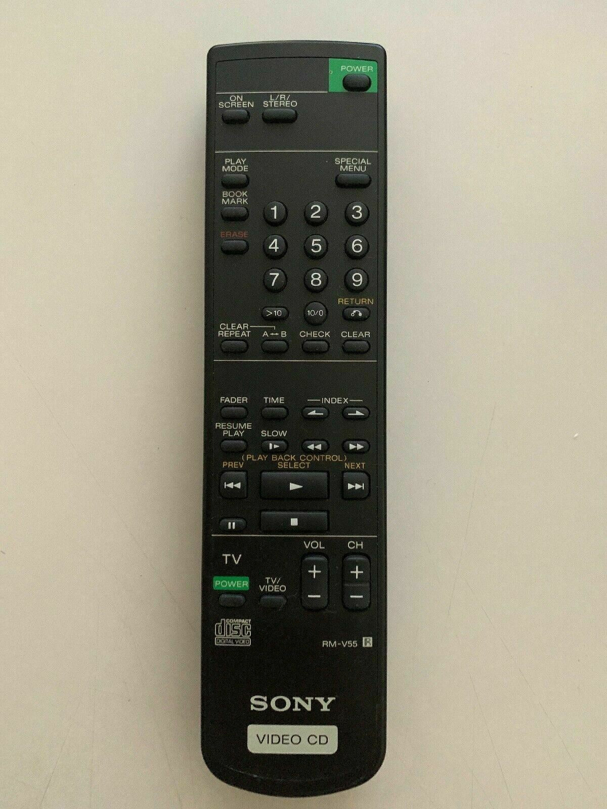 Genuine Sony Video CD RM-V55 Remote Control