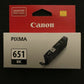 Genuine Canon Original Ink Cart 651 BK Black CLI-651 BK