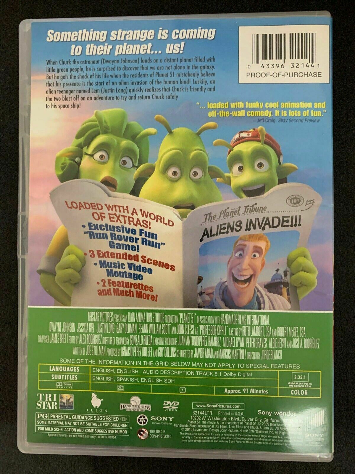 Planet 51 (DVD) Region 1 - Family Animation Film