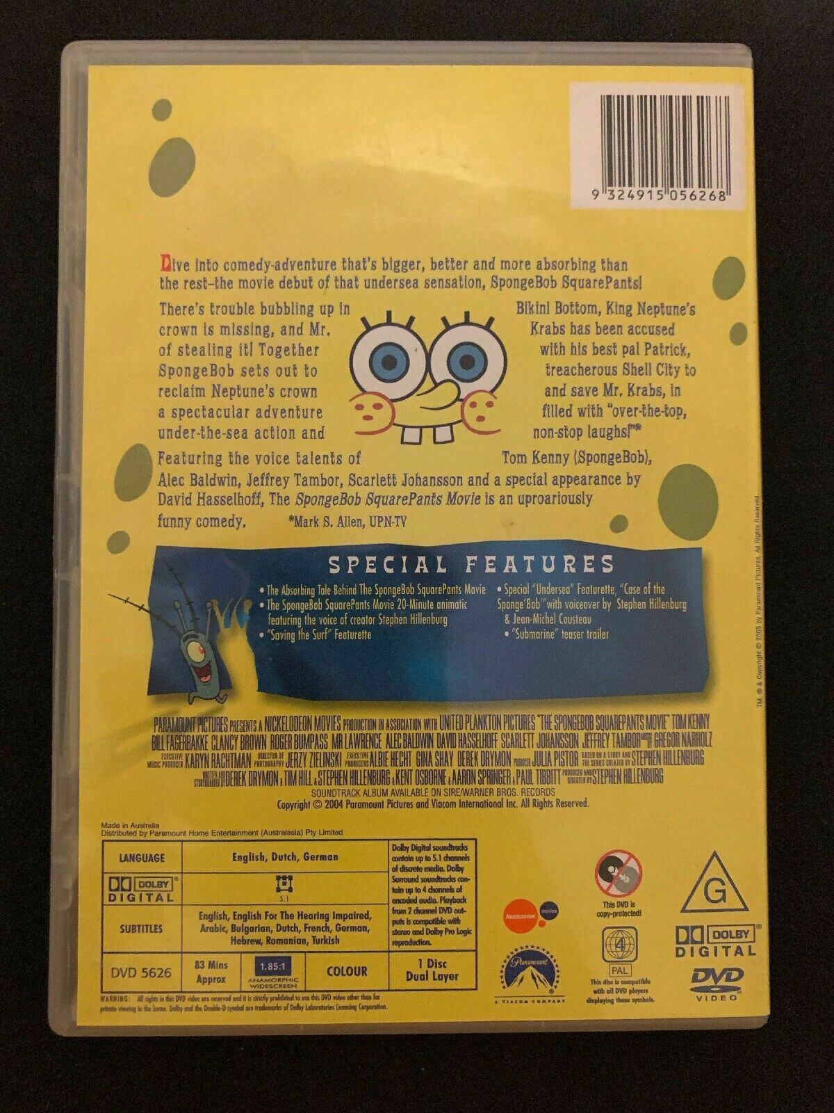 Spongebob Squarepants - The Movie (DVD, 2005) Region 4