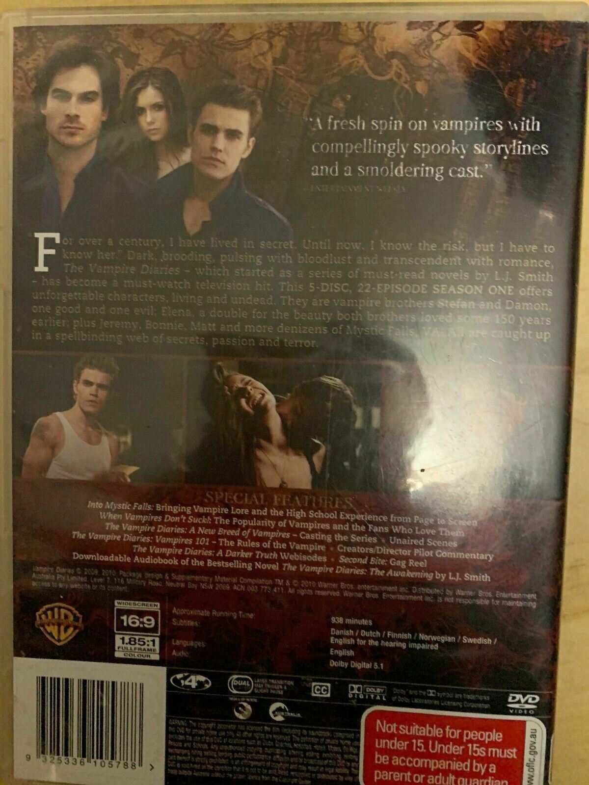 Vampire Diaries : Season 1 (DVD, 2010, 5-Disc Set)