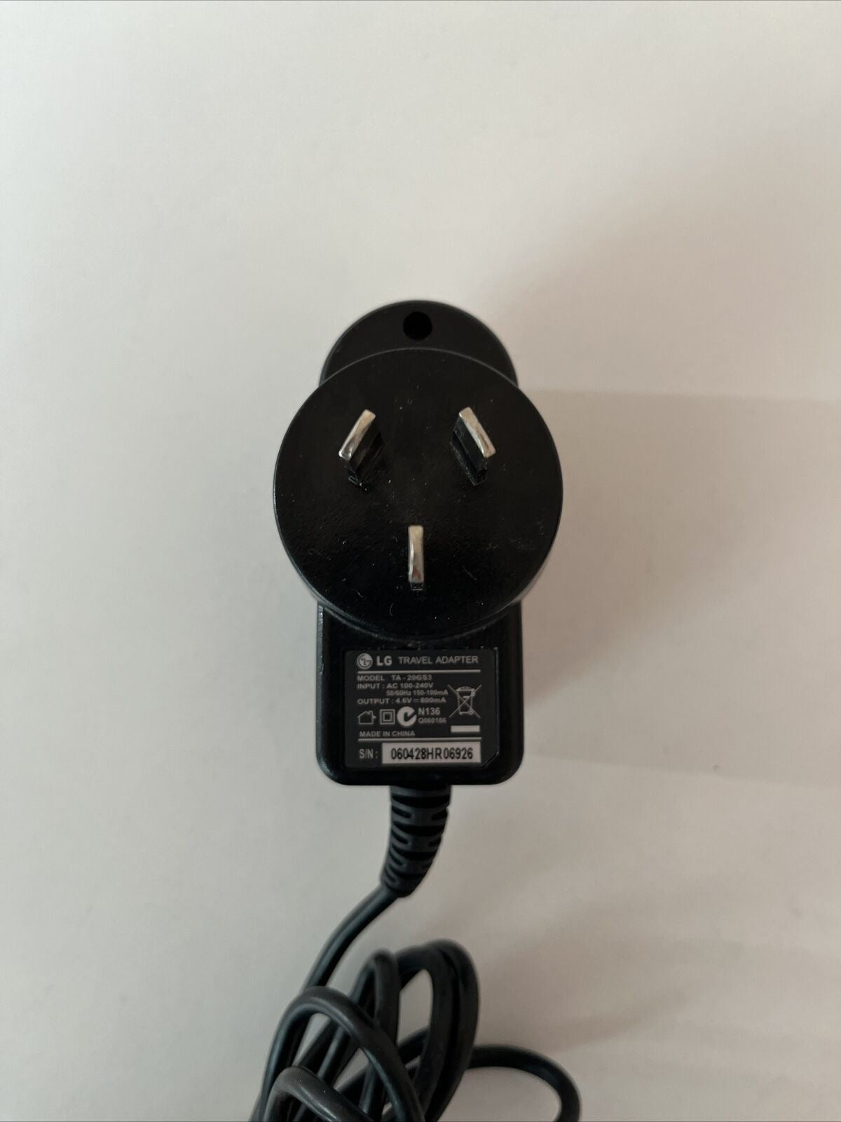 Genuine LG Travel Adapter TA-20GS3 AC Adapter