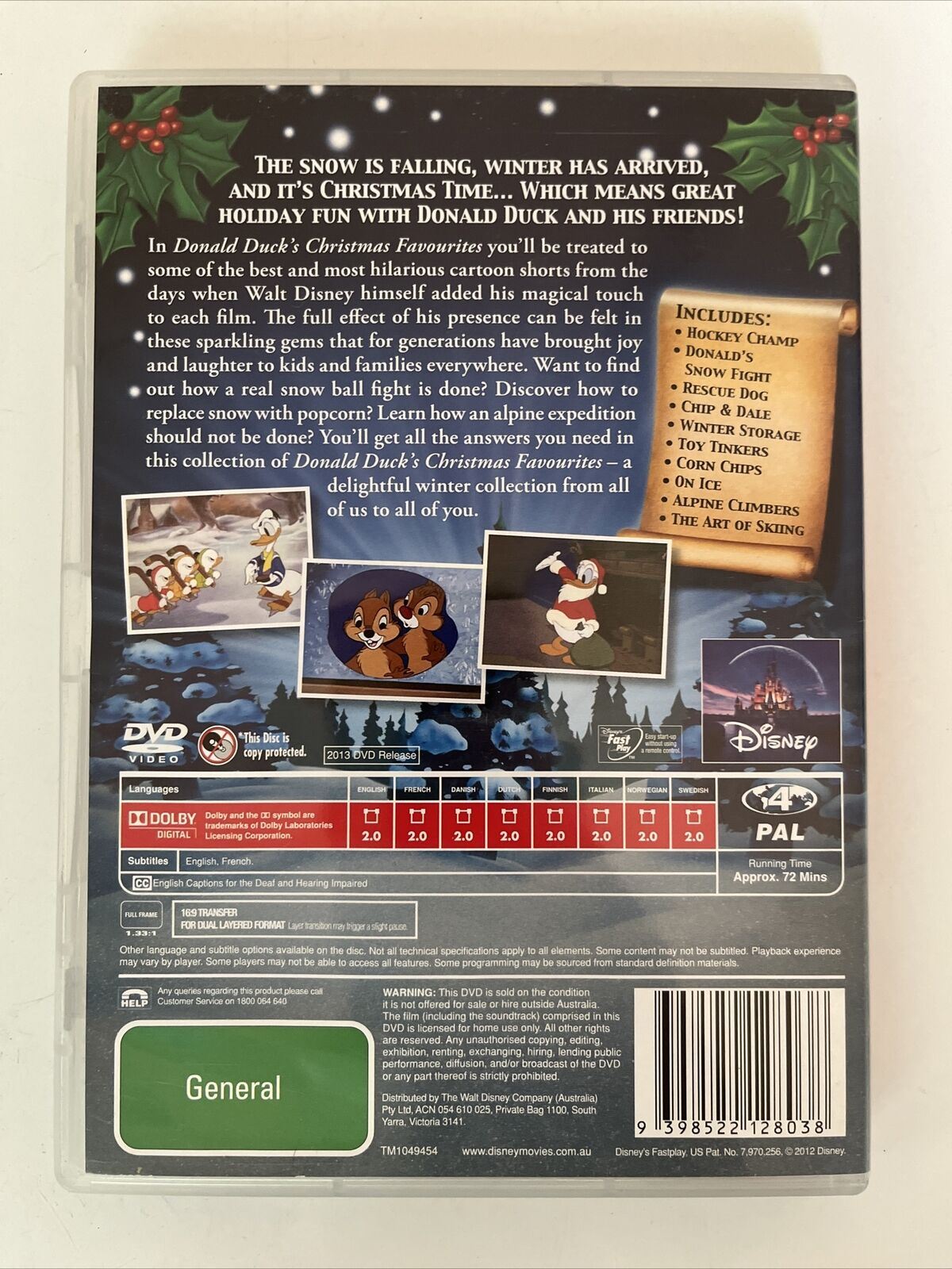 Disney Donald Duck's Christmas Favourites (DVD, 2005) Region 4