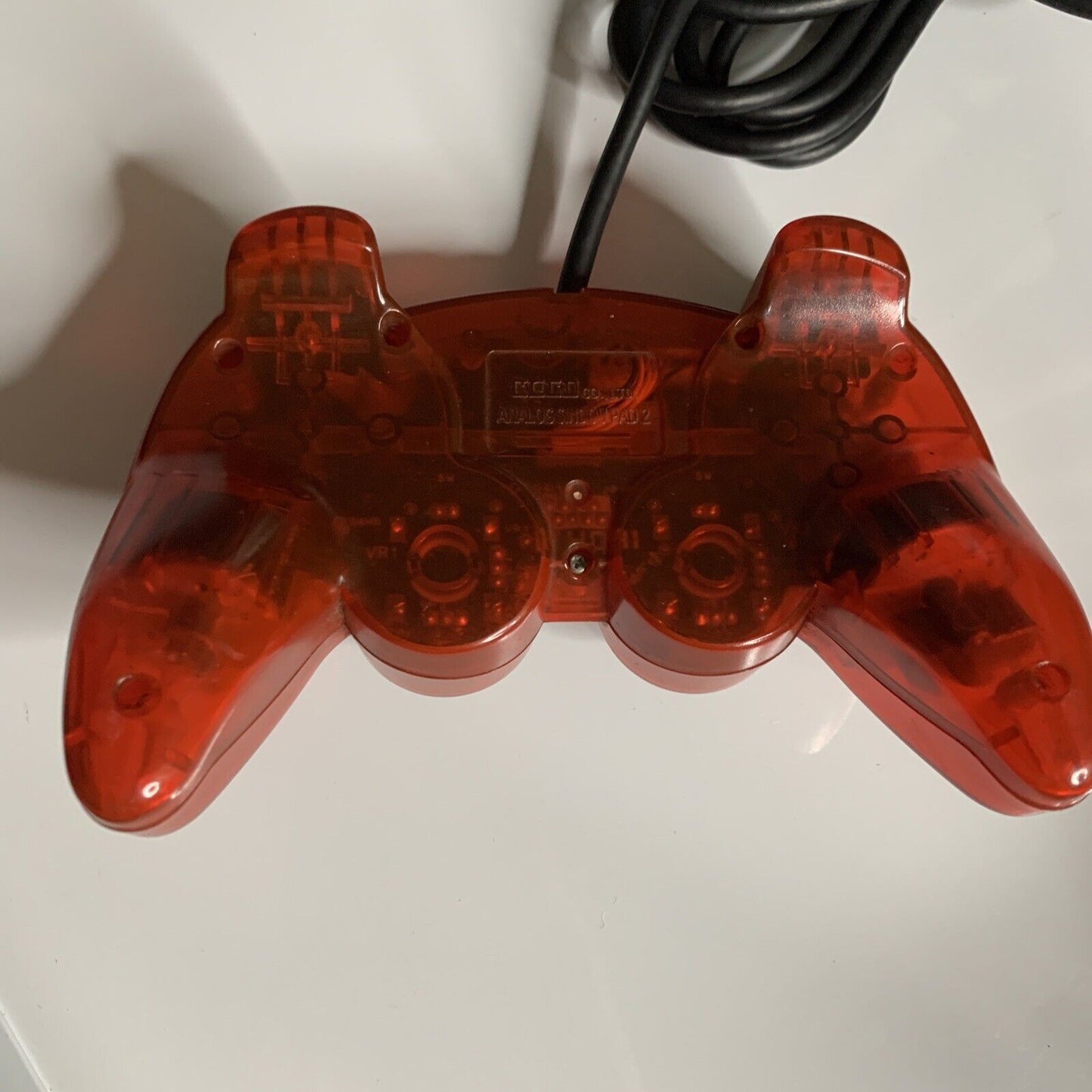 Hori Analog Sindou Pad 2 Sony PS2 Controller Transparent Red Strong Vibration