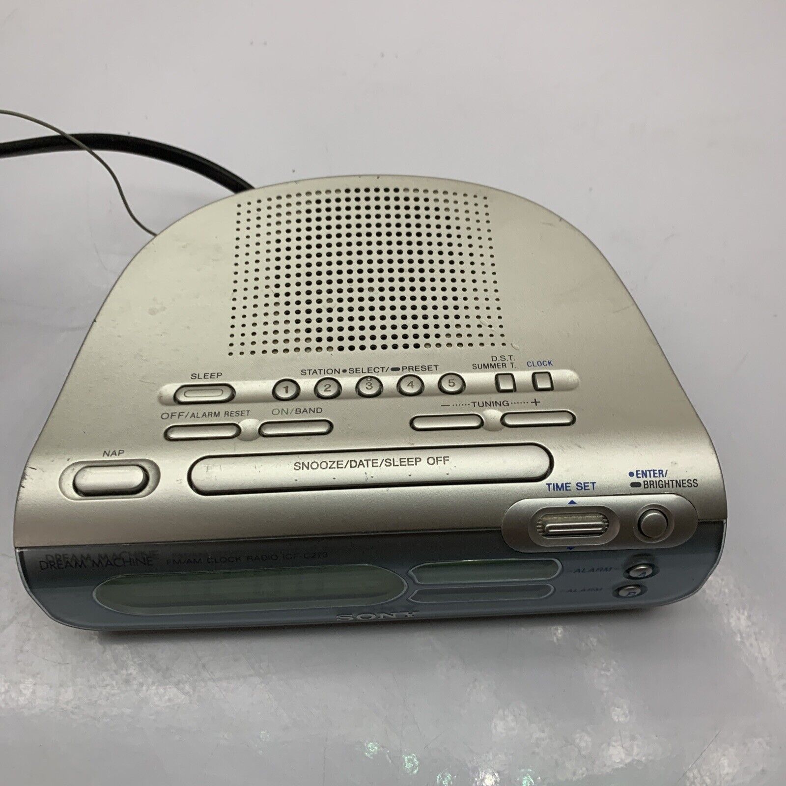 Sony Dream Machine Alarm Clock Radio AM/FM ICFC273 Tested & Working