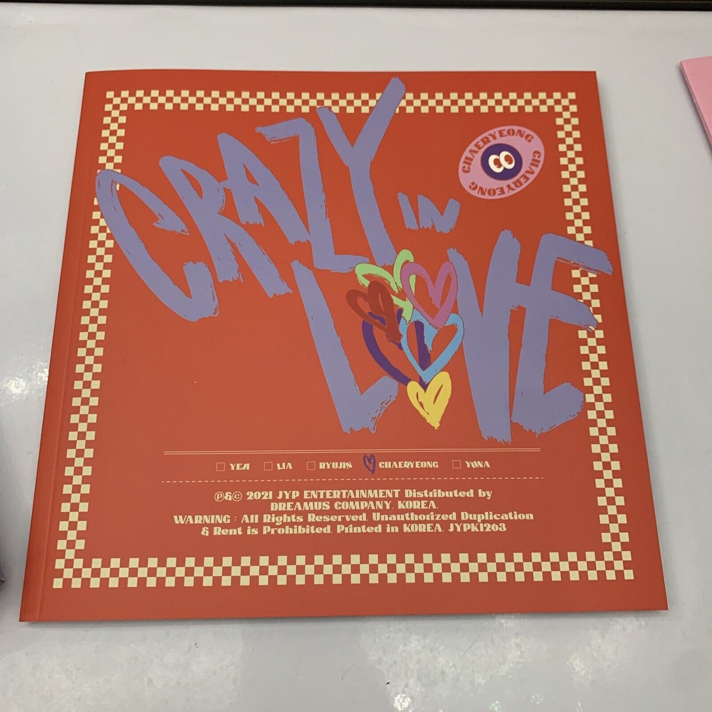 Itzy – Crazy In Love (CD, Album, Chaeryeong Version, 2021) Box Set with Booklets