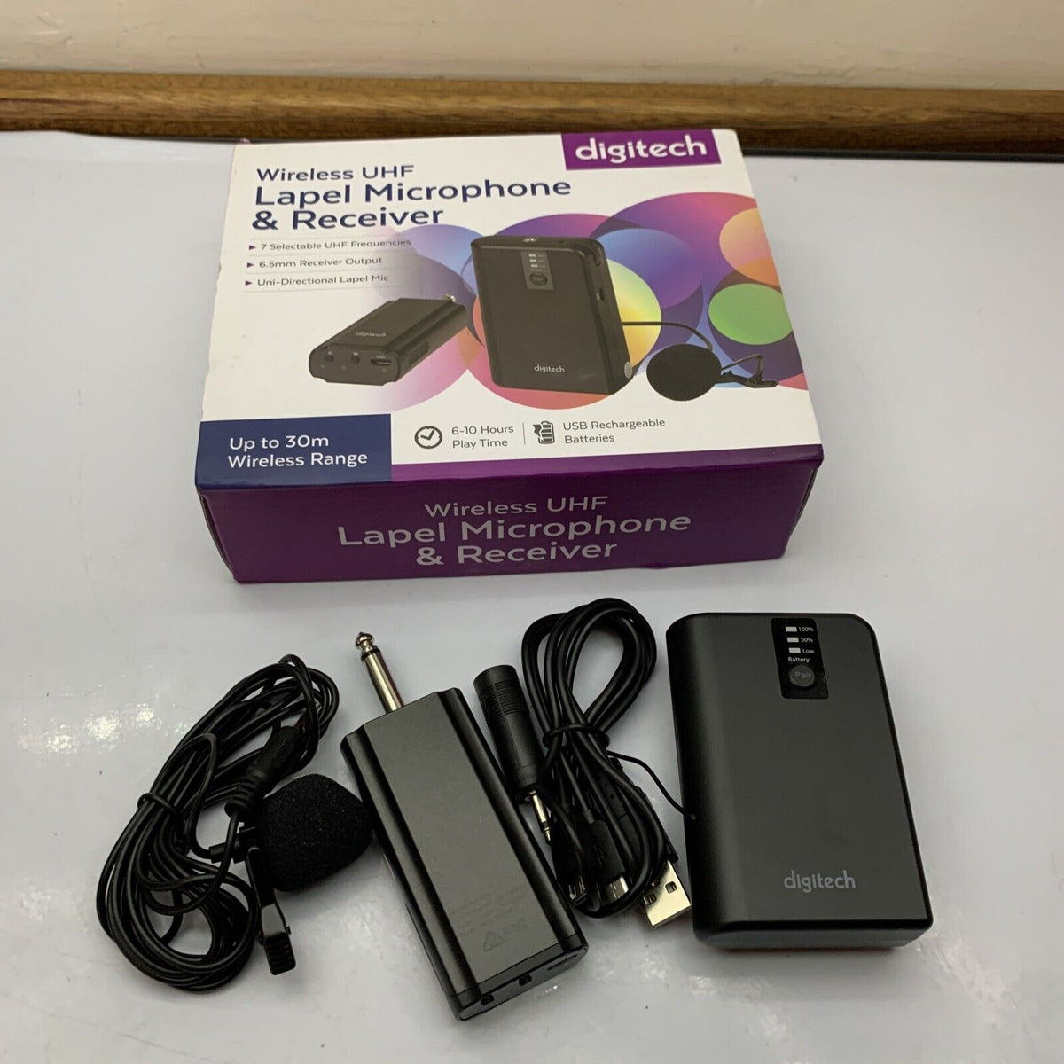 Digitech Camera Usb Digitech Wireless UHF Lapel Microphone and Receiver USB Rechargeable ...