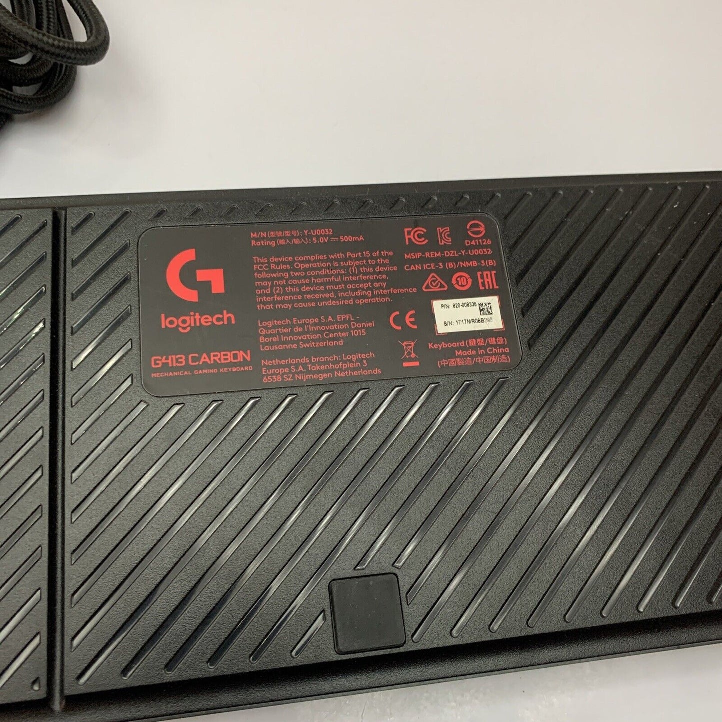 Logitech G413 Carbon Mechanical Gaming Keyboard *Missing Keys