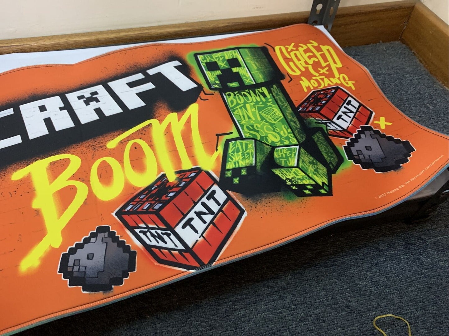 Minecraft Desktop Keyboard Mousepad Mat 90cm x 39cm Lights Up Model 56 ...