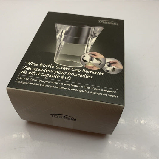 Trudeau Twist Wine Bottle Cap Remover Black NEW