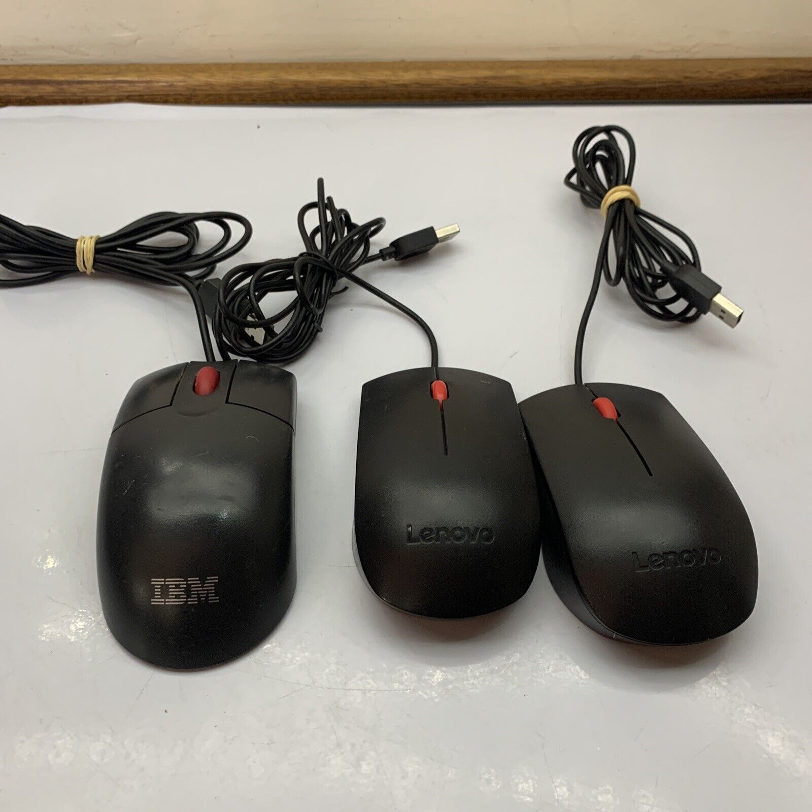 3x Genuine Lenovo IBM Mouse USB Wired – Retro Unit