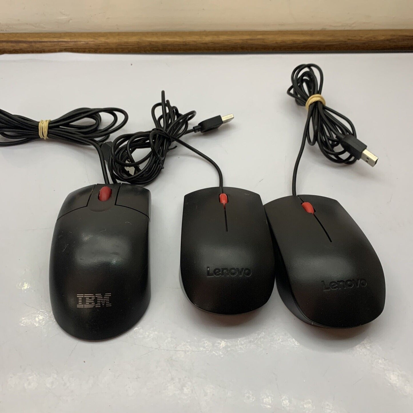 3x Genuine Lenovo IBM Mouse USB Wired
