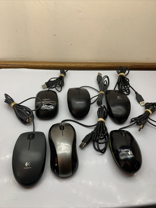 6x Logitech Mouse USB Wired